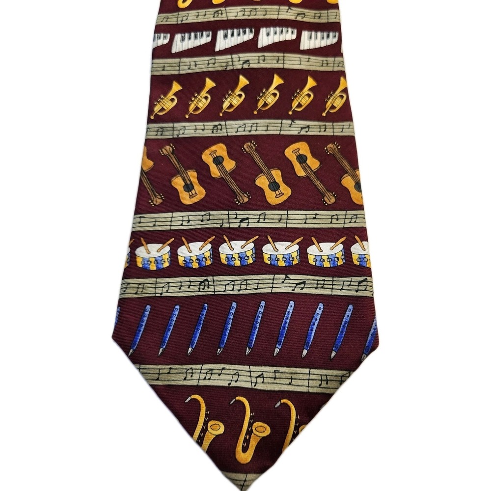Save the Children Instrument Neck Tie Nathan Musical Madness Music Teacher Gift